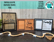 Load image into Gallery viewer, Family Quote Picture Frame File SVG, Glowforge, LuckyHeartDesignsCo