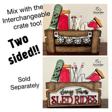 Load image into Gallery viewer, Snowy Farms add on Interchangeable Farmhouse Truck File SVG, Glowforge Winter, LuckyHeartDesignsCo