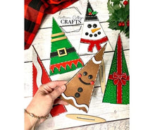 Load image into Gallery viewer, Christmas Character Tree File SVG, Santa Kids Craft, Glowforge, LuckyHeartDesignsCo