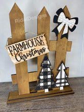 Load image into Gallery viewer, Farmhouse Christmas Interchangeable Fence File SVG, Glowforge, LuckyHeartDesignsCo