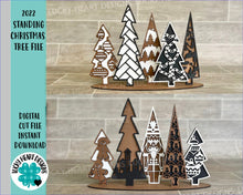 Load image into Gallery viewer, 2022 Standing Christmas Tree File SVG, Glowforge Farmhouse, LuckyHeartDesignsCo