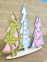 Load image into Gallery viewer, 2022 Tropical Standing Christmas Tree File SVG, Glowforge Cactus Nautical, LuckyHeartDesignsCo