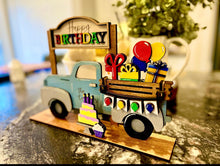 Load image into Gallery viewer, Happy Birthday add on Interchangeable Farmhouse Truck SVG File, Glowforge, LuckyHeartDesignsCO
