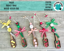 Load image into Gallery viewer, Fruit Tiered Tray Wood Scoop File SVG, Glowforge Summer, LuckyHeartDesignsCO