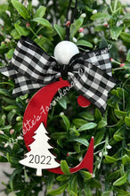 Load image into Gallery viewer, Initial Tree Christmas Ornament File SVG, Glowforge, LuckyHeartDesignsCo