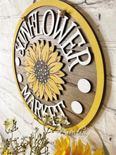 Load image into Gallery viewer, Sunflower Market Door Hanger File SVG, Glowforge, LuckyHeartDesignsCo