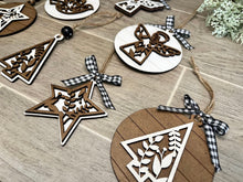 Load image into Gallery viewer, Leafy Floral Christian Christmas Ornament File SVG, Religious, Glowforge, LuckyHeartDesignsCo