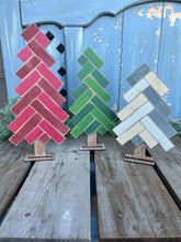 Load image into Gallery viewer, Pallet Herringbone Christmas Tree File SVG, Farmhouse Glowforge, LuckyHeartDesignsCo