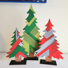 Load image into Gallery viewer, Rustic Geometric Christmas Tree File SVG, Glowforge Farmhouse, LuckyHeartDesigns