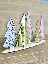 Load image into Gallery viewer, 2022 Tropical Standing Christmas Tree File SVG, Glowforge Cactus Nautical, LuckyHeartDesignsCo