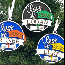 Load image into Gallery viewer, Graduation Ornament Car Charm File SVG, Glowforge, LuckyHeartDesignsCo