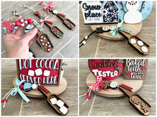 Load image into Gallery viewer, Winter Christmas Tiered Tray Wood Scoop File SVG, Glowforge Bead Garland, LuckyHeartDesignsCo