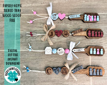 Load image into Gallery viewer, Family Home Tiered Tray Wood Scoop File SVG, Part Of, Glowforge, LuckyHeartDesignsCo