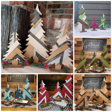 Load image into Gallery viewer, Rustic Geometric Christmas Tree File SVG, Glowforge Farmhouse, LuckyHeartDesigns