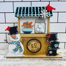 Load image into Gallery viewer, Snowman Interchangeable Market Stand File SVG, Glowforge Winter, LuckyHeartDesignsCo