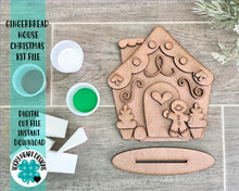 Load image into Gallery viewer, Gingerbread House Christmas Kids Kit File SVG, Glowforge, LuckyHeartDesignsCo