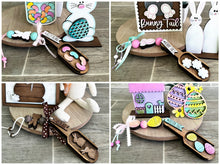 Load image into Gallery viewer, Easter Tiered Tray Wood Scoop File SVG, Glowforge Bunny, LuckyHeartDesignsCo