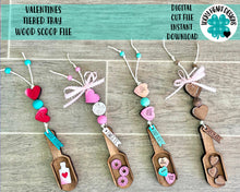 Load image into Gallery viewer, Valentines Tiered Tray Wood Scoop File SVG, Glowforge, LuckyHeartDesignsCo