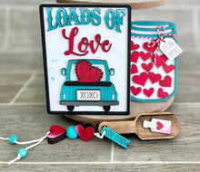 Load image into Gallery viewer, Valentines Tiered Tray Wood Scoop File SVG, Glowforge, LuckyHeartDesignsCo