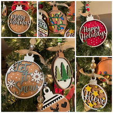 Load image into Gallery viewer, Christmas Ornament Bundle File SVG, Glowforge, LuckyHeartDesignsCo