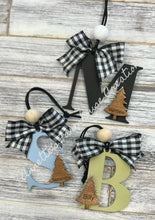 Load image into Gallery viewer, Initial Tree Christmas Ornament File SVG, Glowforge, LuckyHeartDesignsCo