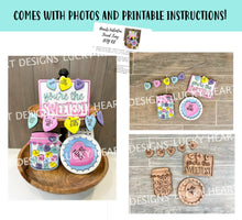 Load image into Gallery viewer, Hearts Valentines Quick and Easy Tiered Tray File SVG, Glowforge Conversation, LuckyHeartDesignsCo