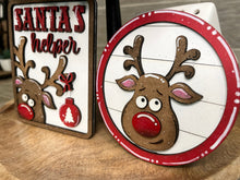 Load image into Gallery viewer, Rudolph Quick and Easy Tiered Tray File SVG, Glowforge Christmas, LuckyHeartDesignsCo