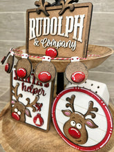 Load image into Gallery viewer, Rudolph Quick and Easy Tiered Tray File SVG, Glowforge Christmas, LuckyHeartDesignsCo