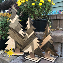 Load image into Gallery viewer, Rustic Geometric Christmas Tree File SVG, Glowforge Farmhouse, LuckyHeartDesigns