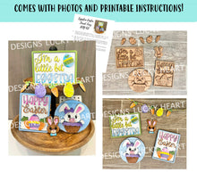 Load image into Gallery viewer, Eggstra Easter Quick and Easy Tiered Tray File SVG, Glowforge Bunny, LuckyHeartDesignsCO