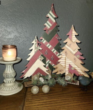 Load image into Gallery viewer, Rustic Geometric Christmas Tree File SVG, Glowforge Farmhouse, LuckyHeartDesigns