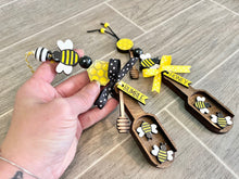 Load image into Gallery viewer, Bee Tiered Tray Wood Scoop File SVG, Glowforge, LuckyHeartDesignsCo