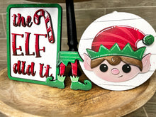 Load image into Gallery viewer, Elf Christmas Quick and Easy Tiered Tray File SVG, Glowforge Holiday, LuckyHeartDesignsCo