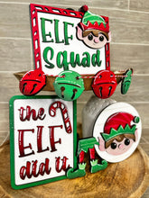 Load image into Gallery viewer, Elf Christmas Quick and Easy Tiered Tray File SVG, Glowforge Holiday, LuckyHeartDesignsCo