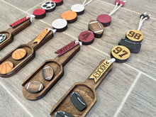 Load image into Gallery viewer, Sports Tiered Tray Wood Scoop File SVG, Glowforge Football Soccer Basketball Baseball Tennis Cheer, LuckyHeartDesignsCo