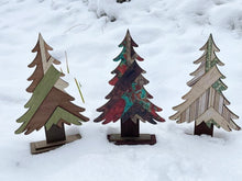 Load image into Gallery viewer, Rustic Geometric Christmas Tree File SVG, Glowforge Farmhouse, LuckyHeartDesigns