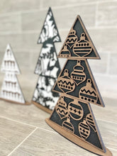 Load image into Gallery viewer, Patterned Christmas Tree Set File SVG, Glowforge, LuckyHeartDesignsCo