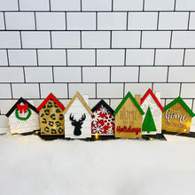 Load image into Gallery viewer, Christmas House Centerpiece File SVG, Holiday Decor, Glowforge, LuckyHeartDesignsCo