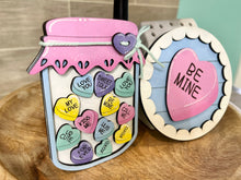 Load image into Gallery viewer, Hearts Valentines Quick and Easy Tiered Tray File SVG, Glowforge Conversation, LuckyHeartDesignsCo