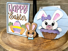 Load image into Gallery viewer, Eggstra Easter Quick and Easy Tiered Tray File SVG, Glowforge Bunny, LuckyHeartDesignsCO
