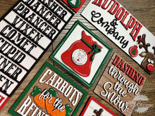 Load image into Gallery viewer, Rudolph Christmas Interchangeable Leaning Sign File SVG, Glowforge, LuckyHeartDesignsCo