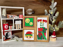 Load image into Gallery viewer, Elf Christmas Interchangeable Leaning Sign File SVG, Glowforge, Tiered Tray, LuckyHeartDesignsCo