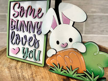 Load image into Gallery viewer, Hip Hop Bunny Quick and Easy Tiered Tray File SVG, Glowforge Easter, LuckyHeartDesignsCo