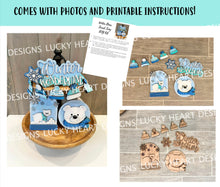 Load image into Gallery viewer, Winter Bear Quick and Easy Tiered Tray File SVG, Glowforge polar bear , LuckyHeartDesignsCo