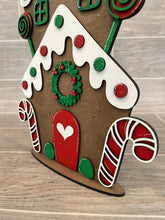 Load image into Gallery viewer, Stacking Gingerbread House File SVG, Glowforge Christmas, LuckyHeartDesignsCo