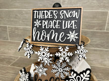 Load image into Gallery viewer, Hello Winter Quick and Easy Tiered Tray File SVG, Glowforge Farmhouse, LuckyHeartDesignsCo