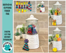 Load image into Gallery viewer, Birthday Gumball Machine Filler File SVG, Glowforge, LuckyHeartDesignsCo