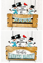 Load image into Gallery viewer, Winter add on Interchangeable Farmhouse Truck File SVG, Glowforge Snowman, LuckyHeartDesignsCo