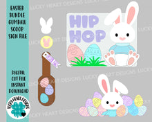 Load image into Gallery viewer, Easter Bundle Gumball Scoop Sign File SVG, Glowforge Tiered Tray, LuckyHeartDesignsCo