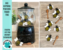 Load image into Gallery viewer, Bee Gumball Machine Filler File SVG, Glowforge Tiered Tray, LuckyHeartDesignsCo
